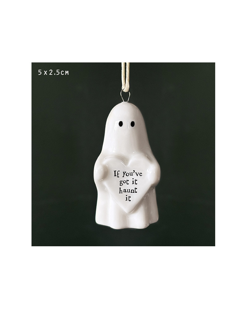 Petit fantôme à suspendre en porcelaine - East of India - Got it Haunt it