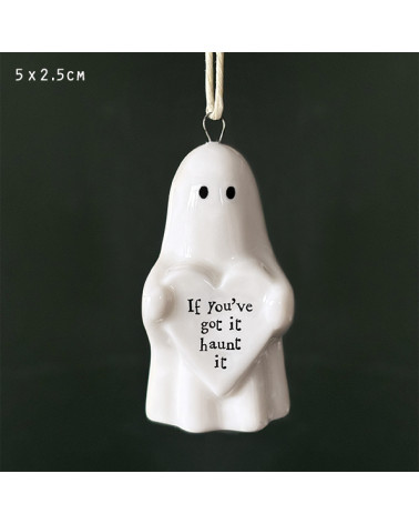 Petit fantôme à suspendre en porcelaine - East of India - Got it Haunt it