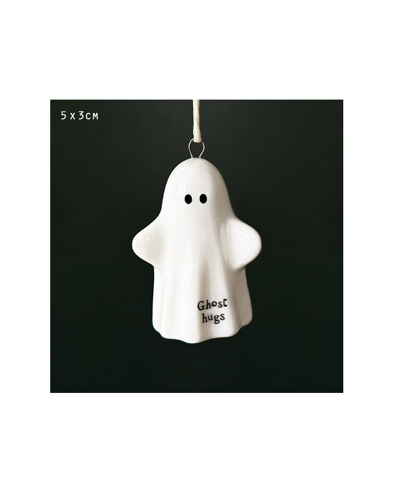 Petit fantôme à suspendre en porcelaine - East of India - Ghost hugs
