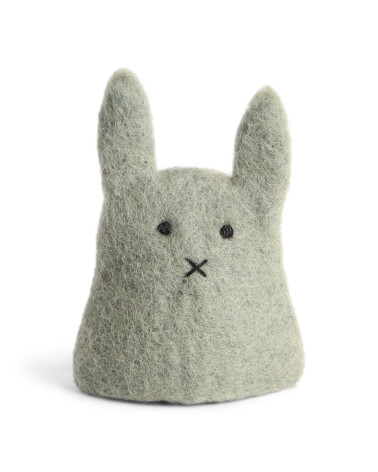 Couvre oeuf en laine bouillie - Lapin vert - Gry and Sif - 11611
