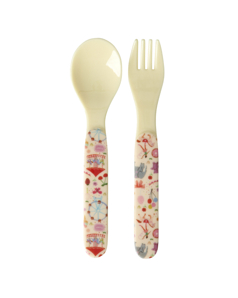 Set de 2 couverts - Fun Faire pink - Rice - BABSF-FUFAI