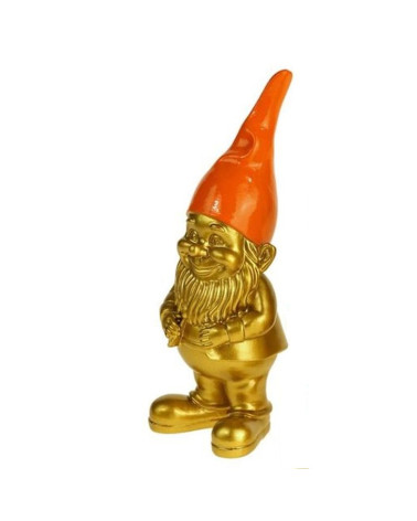Nain de jardin Or - Werner Voss - Chapeau orange
