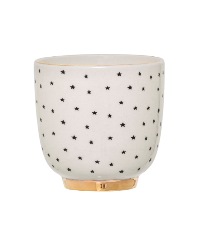 Latte cup Fanny - Black Stars - Bloomingville