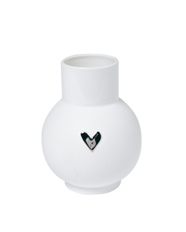 Petit vase boule en porcelaine - Heart gold - Rader