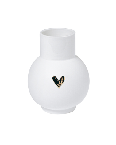 Petit vase boule en porcelaine - Heart silver - Rader - 17716