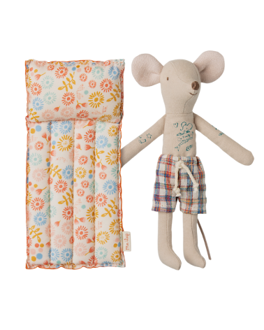 Souris de plage avec matelas - Papa souris - Maileg - 17-5312-00