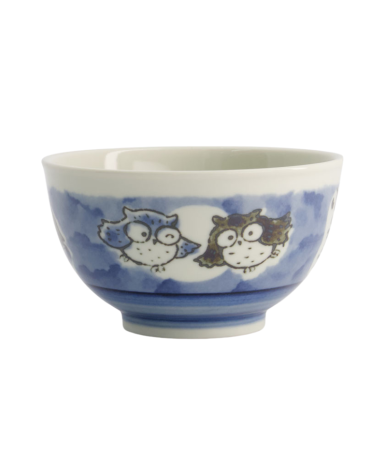 Bol à riz - Chouette - Blue - 400 ml - Tokyo Design - 20991