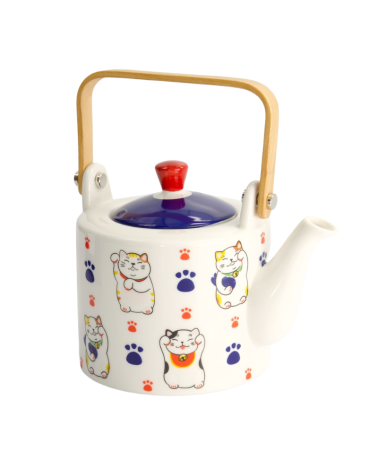 Coffret Théière Kawaii Lucky Cat - 0.8L - Tokyo Design - 22659