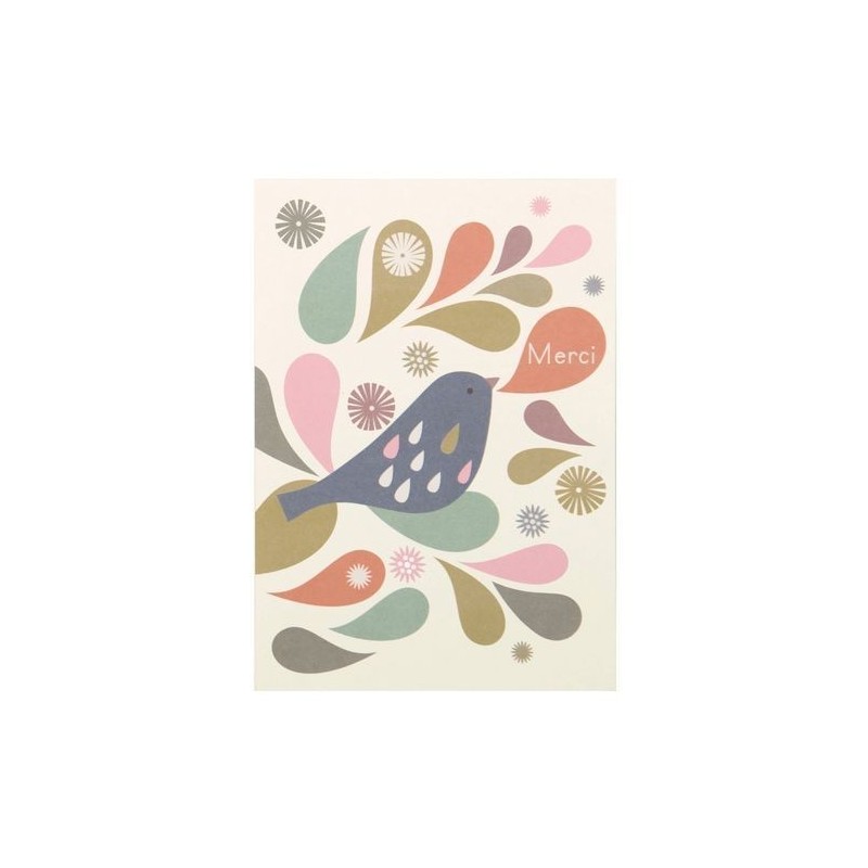 Carte postale - Mini Labo - Merci - Oiseau