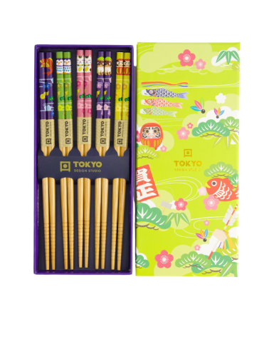 Coffret 5 baguettes - Spring Green - Tokyo Design - 33081