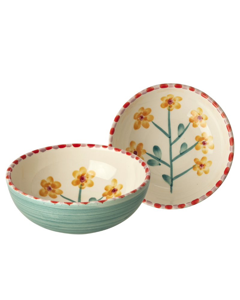 Bol en céramique - Yellow flower - 35 cl - Hand painted - Rice - CEBWL-HPFLOY