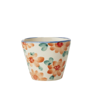Tasse à expresso en céramique - Flowers orange - 70ml - Hand painted - Rice - CECUP-HPESFLO