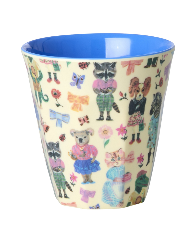 Petit gobelet - Mélamine - Nathalie Lété - blue - Rice - KICUP-NATB