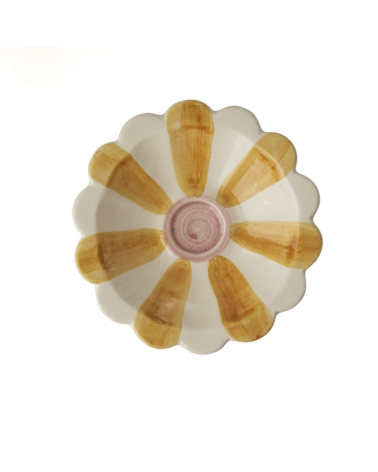 Coupelle en céramique - Flower jaune - Peinte à la main - Rice