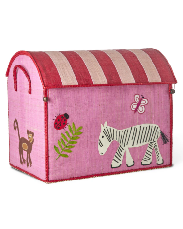 BSHOU-3ZWILII - Maison Range jouets - Rice - Wild life - Grand modèle