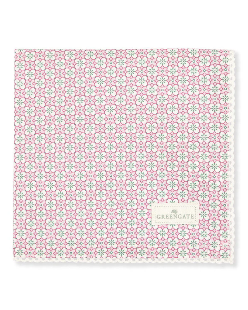 Serviette de table - Greengate - dentelle - Gwen mint - COTNAPWLGWE3408