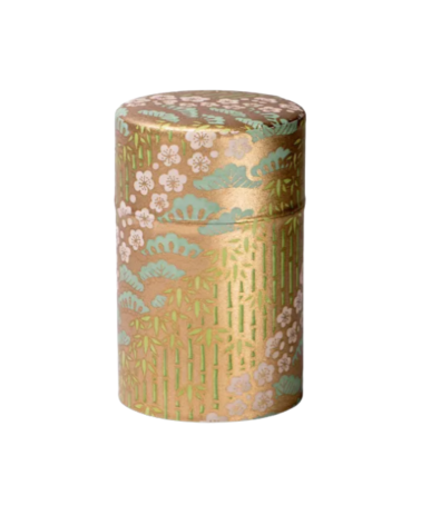 Boîte à Thé japonaise Washi - Sakura or - Dammann - 100g - 2090