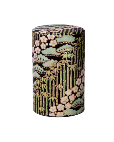 Boîte à Thé japonaise Washi - Mousson noire - Dammann - 100g