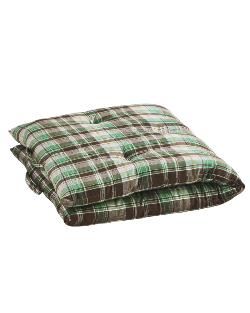 Matelas coton - 60 X 100 cm - Imprimé - Madam Stoltz - vert et marron - MP-60100-232