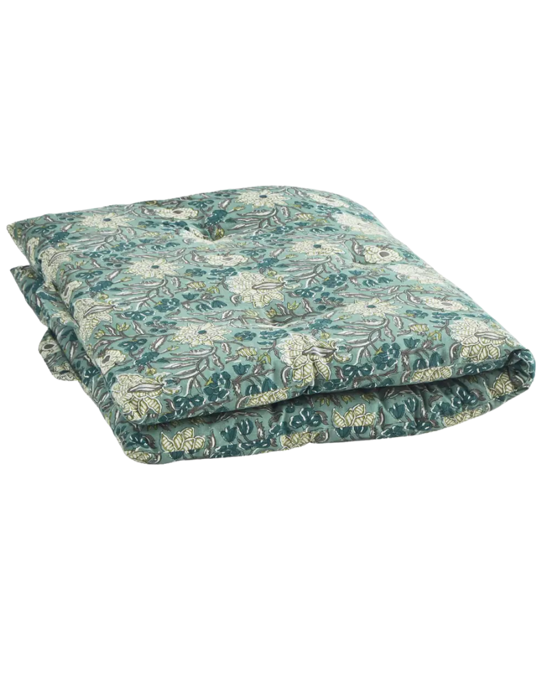Matelas coton - 60 X 100 cm - Imprimé - Madam Stoltz - pool green