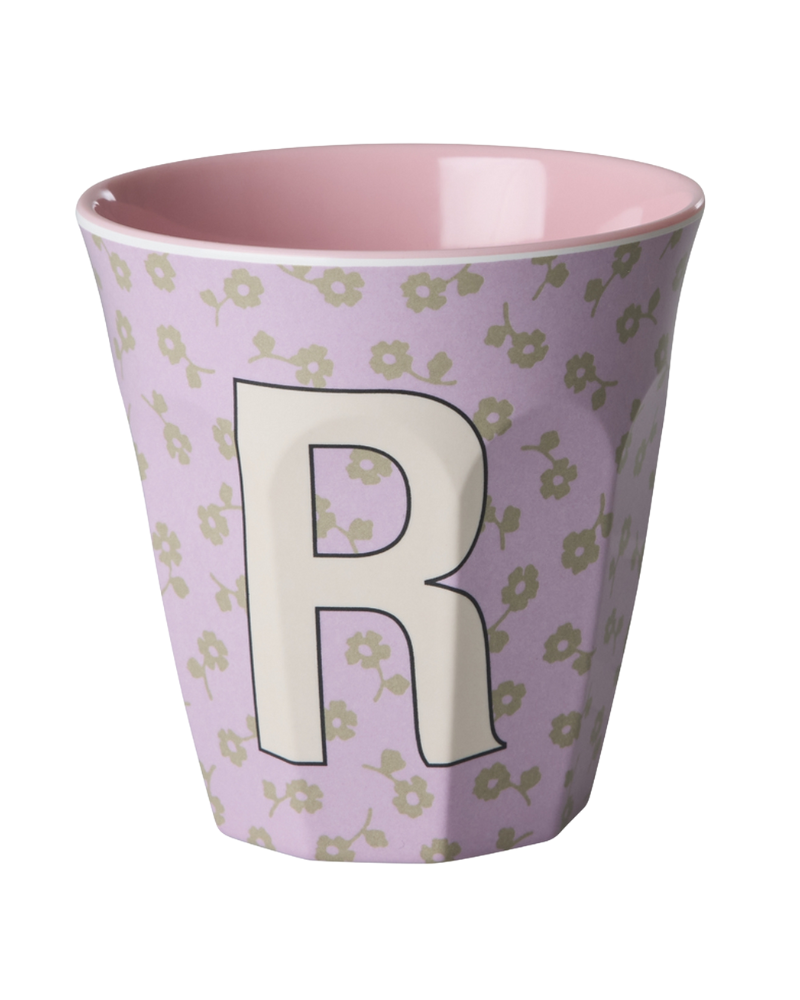 Gobelet Rice lettre R flowers