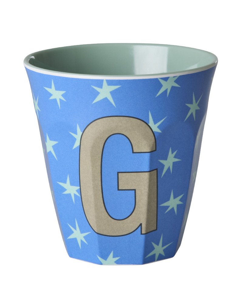 Gobelet Mélamine - Rice - Blue alphabet Star - G