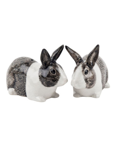 Salière et poivrière - Quail - Lapins gris et blancs - 1497/GW