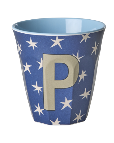 Mélamine - Rice - Blue alphabet Star - P