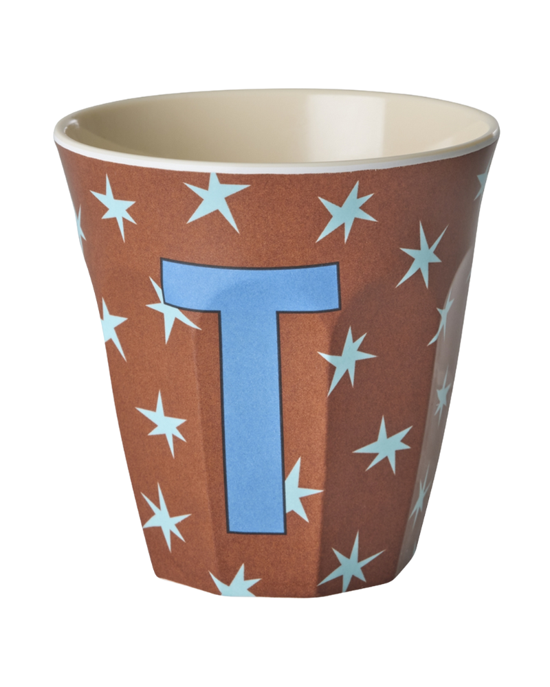 Gobelet Mélamine - Rice - Blue alphabet Star - T