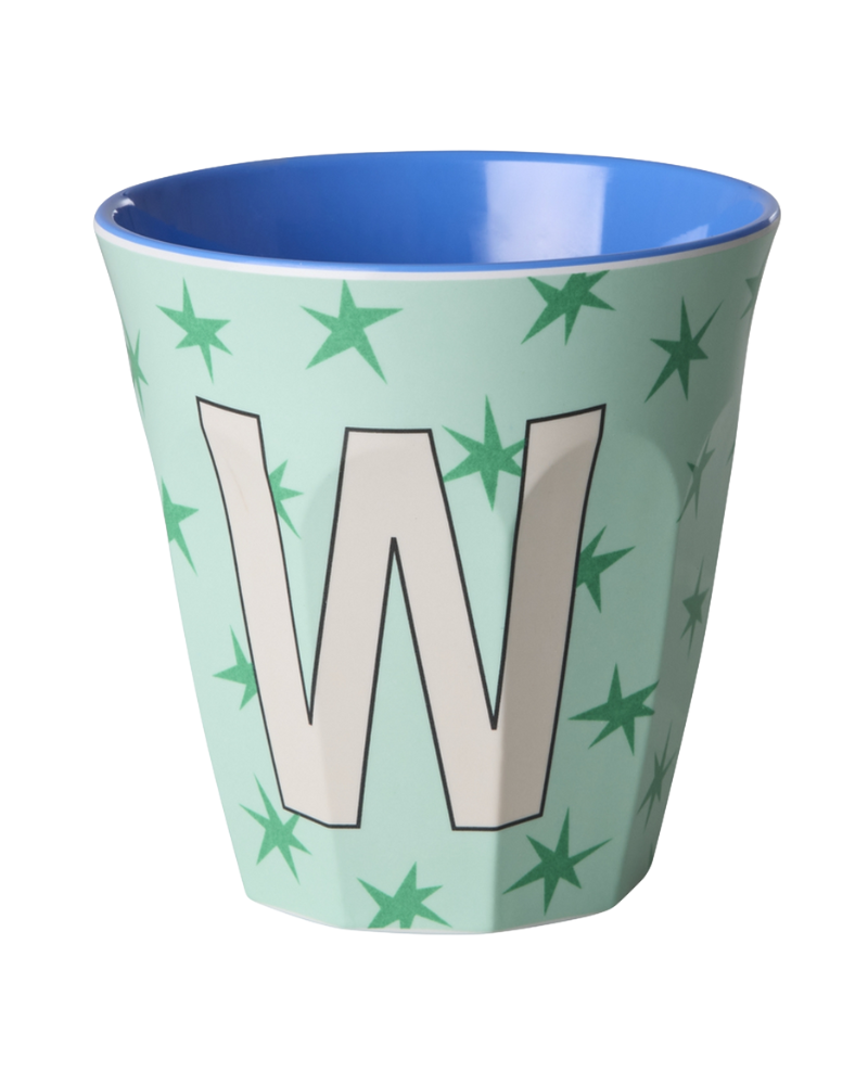Gobelet Mélamine - Rice - Blue alphabet Star - W
