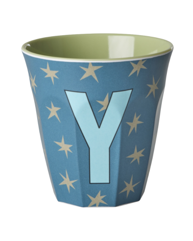 Gobelet Mélamine - Rice - Blue alphabet Star - Y