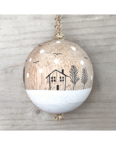 Boule à suspendre - Home and snow - Bois - East of India - 3424