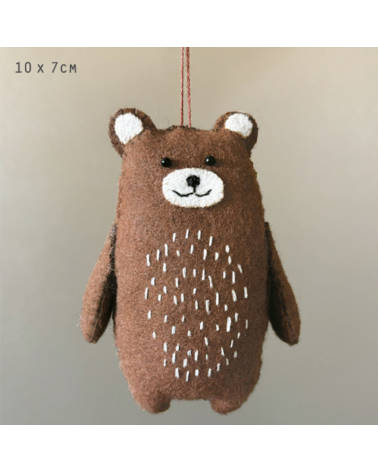 Woodland animal - Ours à suspendre - 10 cm - East of India