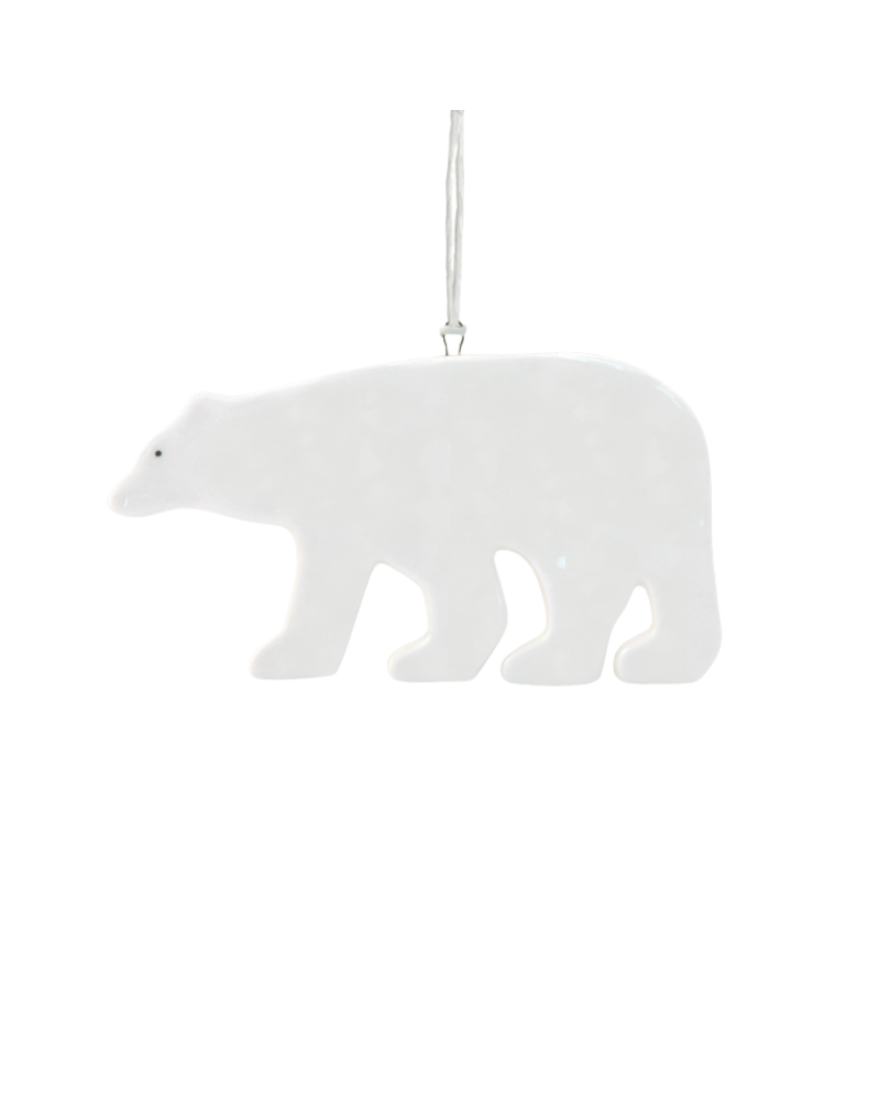 Suspension Ours polaire - porcelaine - East of India