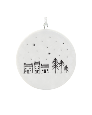 Décoration en porcelaine - Village d'hiver - East of India