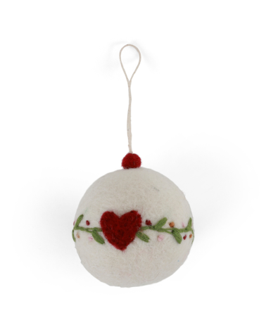 Boule de Noël - Coeur rouge  - 6 cm - Gry and Sif