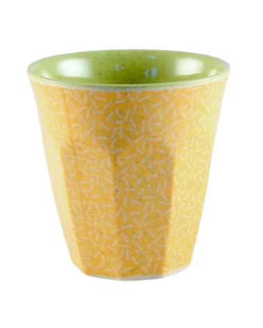 Gobelet - Rice - Mélamine & bambou - Girls animal - Yellow