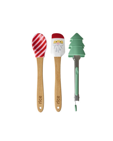 Spatules de Noël - Rice - Bois et silicone XKISP-3ZAW25