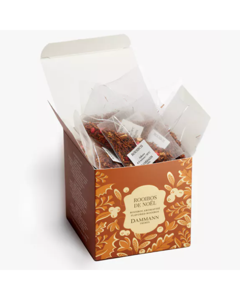 Rooibos de Noël - 25 sachets Cristal - Boite verte et or - Dammann Frères