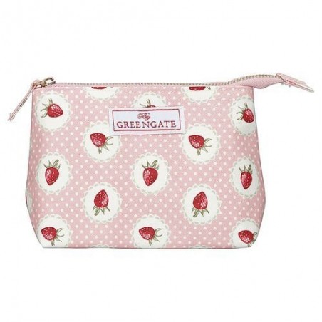 Trousse à maquillage - Petit modèle - Greengate - Stawberry pale pink