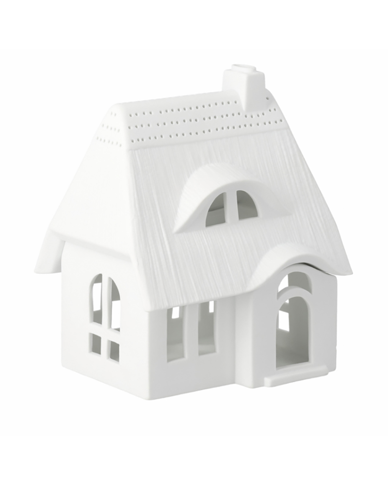 Maison photophore porcelaine - Toit de chaume - Rader