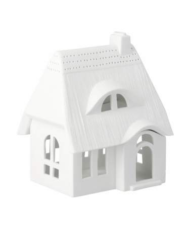 Maison photophore porcelaine - Toit de chaume - Rader