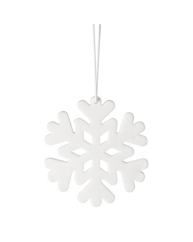 Suspension en porcelaine - Flocon 6 branches - Rader
