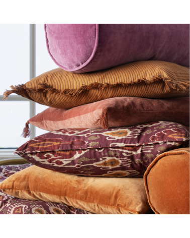 Bolster velours - 20 x 50 cm - orange brûlé - Madam Stoltz