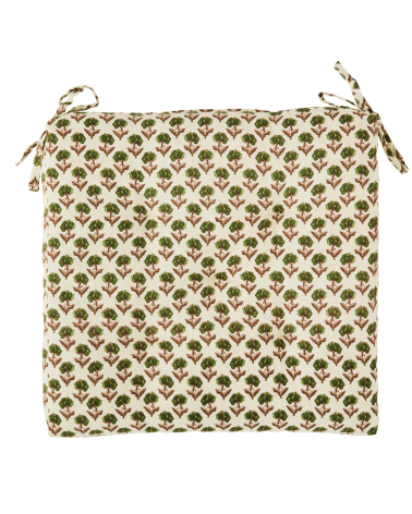 Coussin de chaise - 45 X 45 cm - Madam Stoltz - Green and burgundy