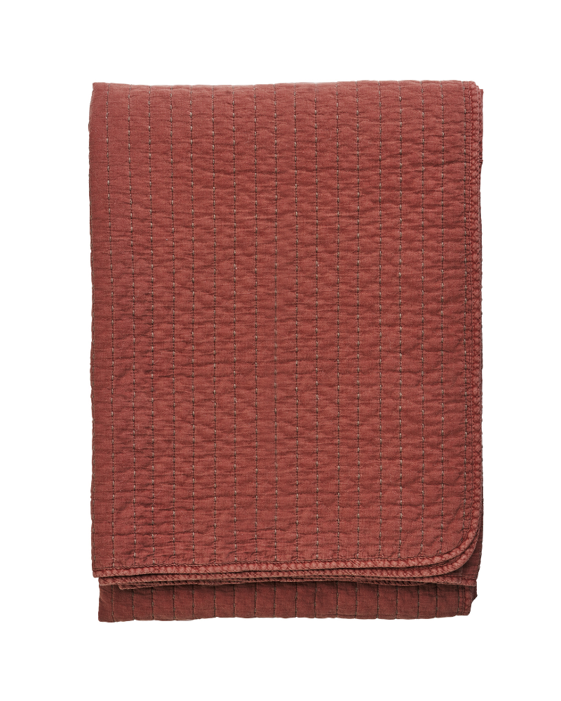 L19QBC044WB Grande couverture plaid - brique - 240 x 240 cm - Madam Stoltz