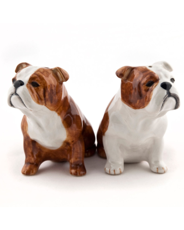Salière et poivrière - Quail - Chiens Bulldog 1887