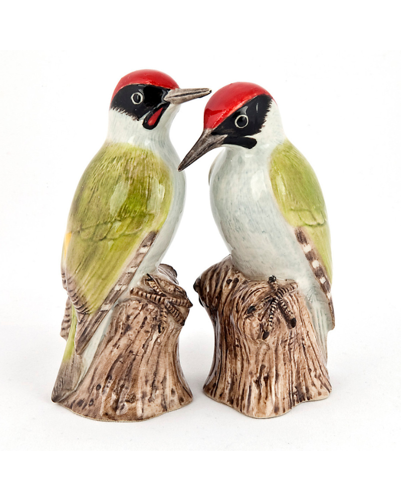 Salière et poivrière - Quail - Woodpecker - Pic - 1862