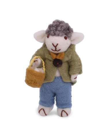 Mouton en laine bouillie - Panier à oeufs - Gry and Sif - 21114