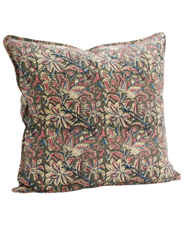 Housse de coussin - 50 X 50 cm - Grey et Raspberry - Madam Stoltz - CCP-5050-291